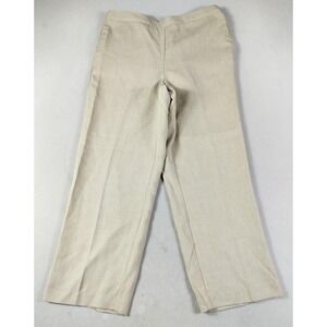Alfred‎ Dunner Pants Womens 14 Proportioned Short Beige Twill Classic Fit Casual
